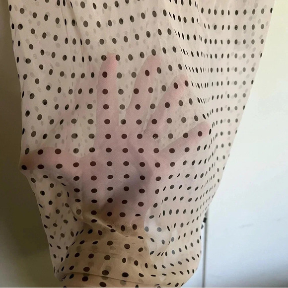 Victoria's Secret Blush Sheer Polka Dot Lace Negligee Nightie Size Large - Picture 9 of 10